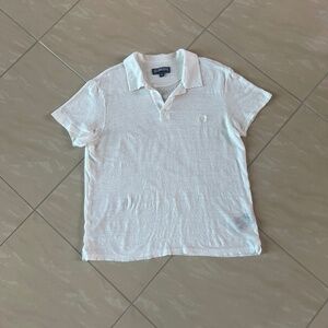 #2764 Vilebrequin White Polo Shirt 100% Linen size M